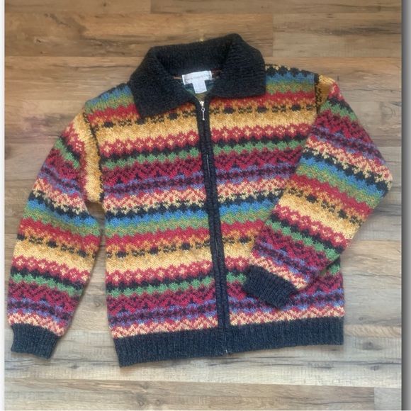 Paris Sport Club Wool-Blend Full Zip Cardigan - Picture 1 of 16